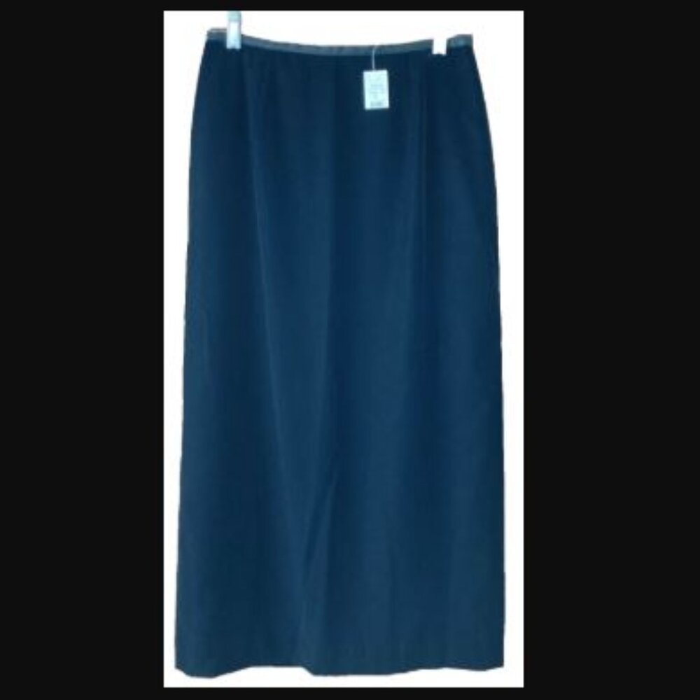 NWT Ann Taylor LOFT Women’s 6 Long Column Skirt VELVET Black Evening Party Event